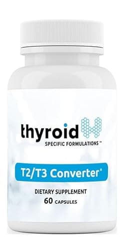 T2 T3 Conversion Booster - Thyroid Hormone Support for Hypothyroidism & Hashimoto's - Boost Metabolism & Energy - Reduce Reverse T3-60 Caps