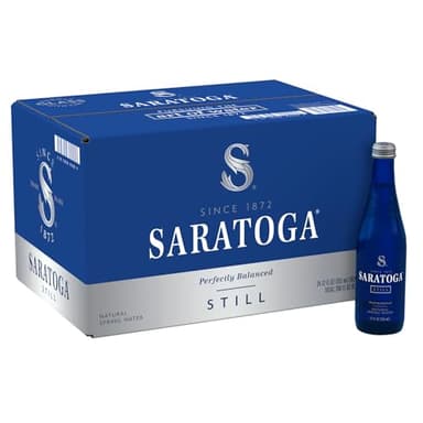 Saratoga | Still | Non Sparkling | Spring Water | Sodium Free | Low Mineral | 12 oz (12 Glass Bottles)