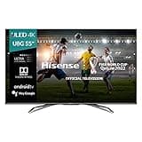 Hisense ULED Premium 55U8G QLED Series 55-inch Android 4K Smart TV with Alexa Compatibility, 1500-nit HDR10+, Dolby Vision IQ & Atmos, 120Hz, HDMI 2.1, Game Mode Pro