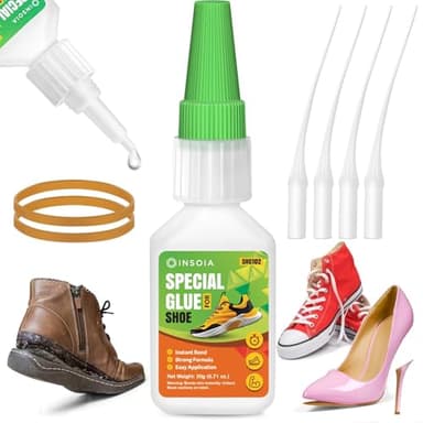 INSOIA Clear Super Glue for Shoe Repair, 20g, Waterproof, Strong, Quick Fix, Bonding Shoe Sole, Boots, Sandals, Sneakers, Leather & Footwear Items
