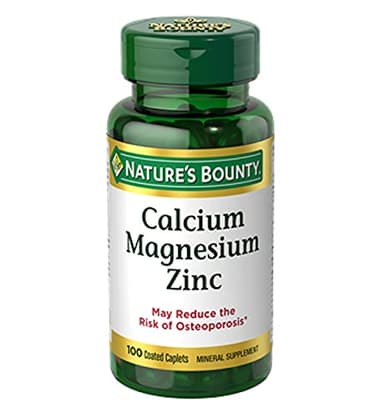 Nature's Bounty Calcium Magnesium Zinc, 100 Count, Pack of 6