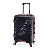 NAUTICA Birch Hardside Spinner Luggage, Navy/Orange, Carry-On 21-Inch