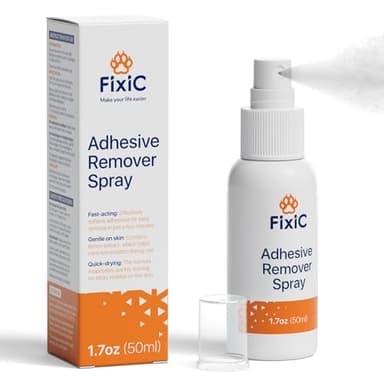 Fixic Adhesive Remover Spray - Delicate Formula for Skin, Ostomy Supplies, and Bandages - Alcohol-Free, 1.7 oz (50 ml)