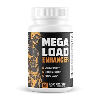 Mega Load Enhancer - Semen Volume Booster Supplement for Men - Increase Load Size, Taste, Fertility Supplement - 3rd Party Tested Formula - 9 Active Ingredients - 60 Capsules for Adults