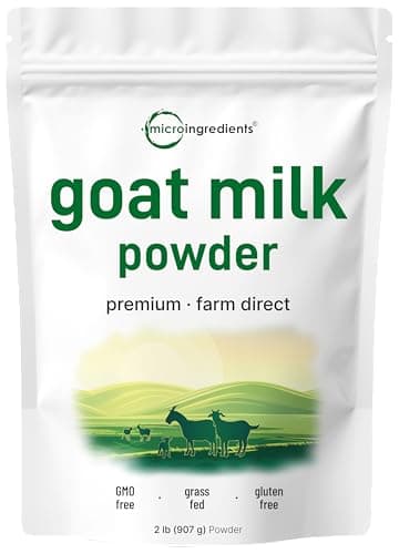 Micro Ingredients Goat Milk Powder, 2 Lb | Grass-Fed Australian Source | Pure, Easily Digested Formula | High in Protein, Calcium & Probiotics | Non-GMO, Gluten-Free, Pet Friendly