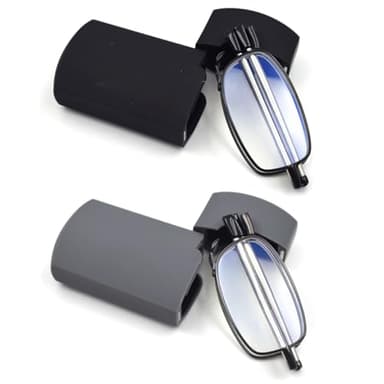 EQTQE 2 Pack Foldable Reading Glasses for Women Man, Blue Light Blocking, Anti UV Glare, Computer Compact Readers 1.50X