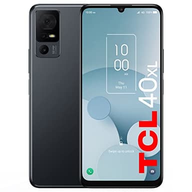 TCL 40XL 2023 Unlocked Cell Phone 6GB + 256GB, 6.75 inch Display Mobile Phone, Smartphone Android 13, 50MP AI Camera, 5000 mAh, 4G LTE, US Version, Dark Gray, Grey (Renewed)