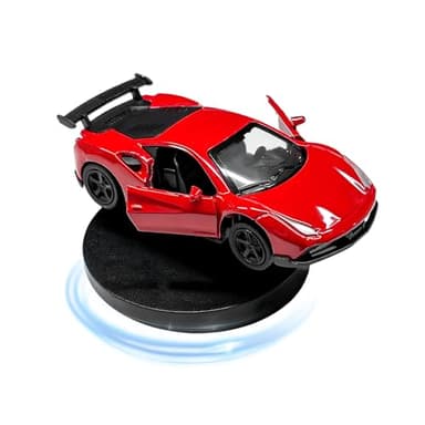 FSTURIOS Car Drift Dashboard Ornament, Alloy Racing Model Drifting Spin Auto Dashboard Decoration, Classic Cool Mini Sports Car Toy Dynamic Center Console Decor for Men Women (Red)