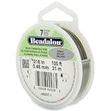 Beadalon 7 Strand Stainless Steel Bead Stringing Wire, 0.018 in / 0.46 mm, Bright, 100 ft / 31 m
