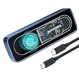 ANYOYO M.2 NVME SSD Enclosure, USB 3.2 Gen 2 10Gbps SSD Enclosure with Cooling Fan for 2230 2242 2260 2280 M.2 NVME SSD with M-Key or M+B Key (Support UASP, Plug and Play)