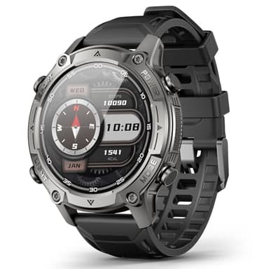 2026 AI Smart Watch with Standalone GPS & Offline Maps, 5ATM Waterproof, 1.43" AMOLED, 21-Day Battery, 178 Sports Modes, Compass, Heart Rate/SpO2/Stress/Sleep Monitor, for Android iOS Men Women Black