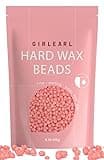 GIRLEARLE Hard Wax Beads, 1lb Wax Beans for Hair Removal Sensitive Skin with Rose Formula, Perfect for Full Body, Facial, Brazilian Bikini, and Legs at Home Wax Refill for Women Men (pink)