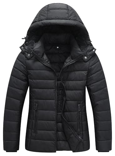 TDYPCI Women's Winter Coat Lightweight Waterproof Puffer Jacket - Quilted Short Down Coat for Women, Ultra Warm Winter Jacket with Hood