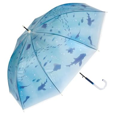 [2024] Wpc. [Vinyl Umbrella] Uruga x Wpc Umbrella [Good Sinners] Blue Umbrella 24" Bone Sunshade Large Jumping Ladies Sinoshima Aquarium Sea Sea Creatures Aquarium Fashion Cute