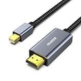 BENFEI Mini DisplayPort to HDMI 6 Feet Cable [4K@30Hz, Aluminum Shell, Nylon Braided] Compatible with MacBook Air/Pro, Microsoft Surface Pro/Dock, Monitor, Projector and More