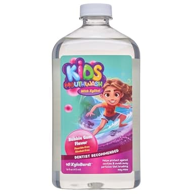 Xyloburst Oral Rinse Kids Mouthwash - Natural Xylitol Mouthwash, Fluoride Free Mouth Rinse with Aloe Vera, Alcohol Free, 16 fl oz