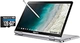SAMSUNG 12.2" FHD 2-in-1 Touchscreen Chromebook Plus Laptop (Intel Celeron 3965Y 2-Core, 4GB RAM, 192GB Storage (64GB SSD+128GB Micro SD Card), Stylus Pen, Wireless Mouse, WiFi, Bluetooth, Chrome OS)