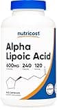 Nutricost Alpha Lipoic Acid 600mg Per Serving, 240 Capsules - Gluten Free, Vegetarian Capsules, Soy Free & Non-GMO