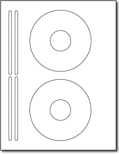 16 Count Printable CD Labels for Inkjet & Laser Printers – Matte White CD Disc Stickers (8 Sheets / 16 Labels)