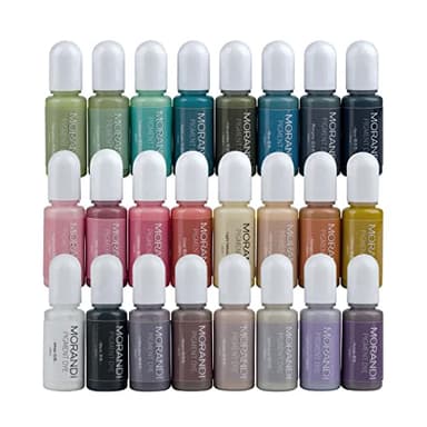 Miraclekoo Opaque Epoxy Resin Pigment Liquid - 24 Morandi Pastel Colors UV Resin Dye Colorant