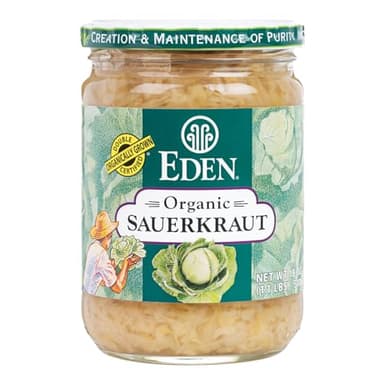Eden Organic Sauerkraut, Traditional, Lactic Acid Fermented, 18 oz Glass Jar