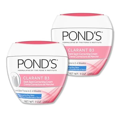 POND’S Clarant B3 Dark Spot Correcting Cream – Daily Moisturizer for Dry Skin – Moisturizing Face Cream with Vitamins B3 & C – Dermatologist Tested, 7 oz, 2 Pack