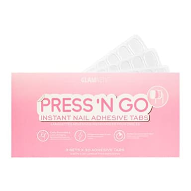 Glamnetic Press 'n Go Instant Nail Adhesive Tabs | Short Term Wear, Easily Removable & Less Damaging, Customized Fit | 90 Tabs