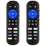 Pack of 2 IR Remote for Roku Remote and Roku TV Remote, for Roku 1 2 3 4, Express/+, Premiere/+, Ultra and TCL Hisense Onn Element Sharp Philips Haier Hitachi LG JVC RCA Roku TV (Not for Roku Stick)