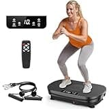 FEIERDUN Vibration Plate Exercise Machine, Vibration Plate for Lymphatic Drainage, Power Plate Vibration Platform for Weight Loss, Toning & Wellness-Black