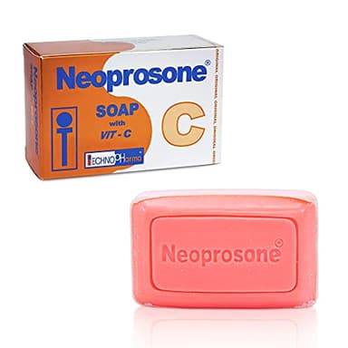 Neoprosone Skin Brightening Soap, 2.82 oz / 80 g, Hyperpigmentation Soap, Cleansing Bar, Fade Dark Spots on Knees, Elbows, Face, Private Areas, with Vitamin C and Castor Oil