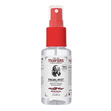 Thayers Alcohol-Free Witch Hazel Facial Mist Toner with Aloe Vera, Rose Petal, Soothing and Hydrating, for All Skin Types, Trial Size, 3 oz
