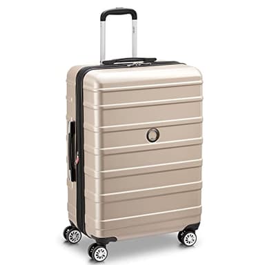 DELSEY PARIS Margot Hardside Luggage, Dual Wheel Spinners for Smooth Travel, Expandable with Spacious & Organizable compartments, Men and Women, Gold, Medium Check-In 24-Inch