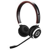 Jabra Evolve 65 UC Stereo Wireless Bluetooth Headset/Music Headphones Includes Link 360 (U.S. Retail Packaging)