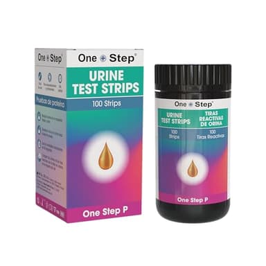 One Step Protein Urine Testing Kit, 100 Urine Test Strips, Quick, Accurate Results, 60 Seconds, Home Urinalysis Test Strips, Proteinuria Check, Monitor UTI, Kidney Health, Liver & More