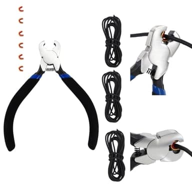 SLNNROA Archery D Loop Pliers with 3 * 1m D Loop Strings & 6 Archery Nocks, D Loop Material for Compound Bow Bowstring Care Kit for Compound & Recurve Bow Arrow Pliers Nocks Points.