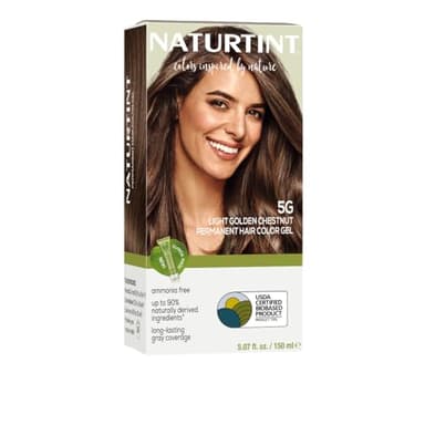 Naturtint 5G Light Golden Chestnut Permanent Hair Color (Pack of 1), Ammonia Free, Vegan, Cruelty Free, up to 100% Gray Coverage, Long Lasting Results (Packaging may vary)