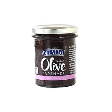 DeLallo Black Olive Tapenade in Oil, 6.7 Ounce Jar, Olive Spread Condiment for Snacking, Made with Premium Extra Virgin Olive OIl