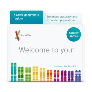23andMe Ancestry Service - DNA Test Kit, Personalized Genetic Legacy, 4,500+ Geographic Regions, Ancestry Test, Family Tree, DNA Relative Finder, Origins, Ethnicities, Traits