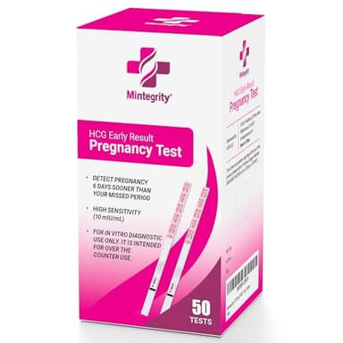50 Pack Pregnancy Test Strips Early Detection, 10 MIU/ML, Rapid and Accurate Results