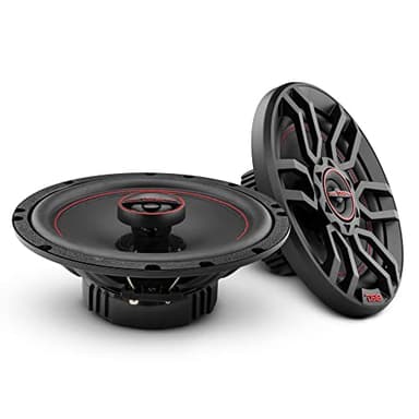 DS18 GEN-X6.5 Coaxial Speaker - 6.5", 3-Way, 165W Max, 50W RMS, Black Paper Cone, Two Mylar Dome Tweeters, 4 Ohms - Clarity Unparalled by Other Speakers in Their Class (2 Speakers)