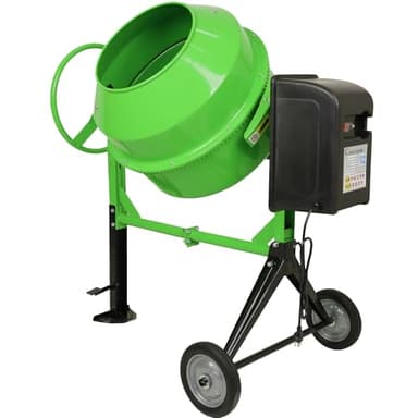 Cimcame Electric Concrete Mixer 5.0 Cu Ft 140L Portable Wheelbarrow Cement Mixing Machine for Stucco Mortar Seeds