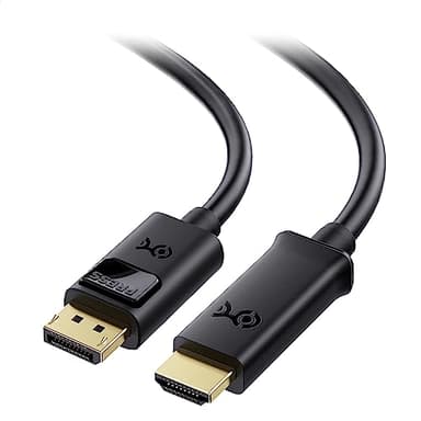Cable Matters Unidirectional DisplayPort to HDMI Cable - 3ft, Gold-Plated DP to HDMI Cable, Display Port to HDTV/Monitor/Projector Conversion Cord