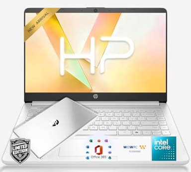HP Natural Silver Laptop • Lightweight Notebook for Office & Study • 4GB DDR5 RAM • 128GB SSD + 1TB Cloud Storage • Intel 4-Core N150 CPU • Windows 11 • Anti-Glare Display • Long Battery Life
