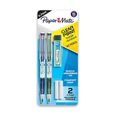 Paper Mate Clearpoint Break-Resistant Mechanical Pencils 0.7mm HB 2 Lead