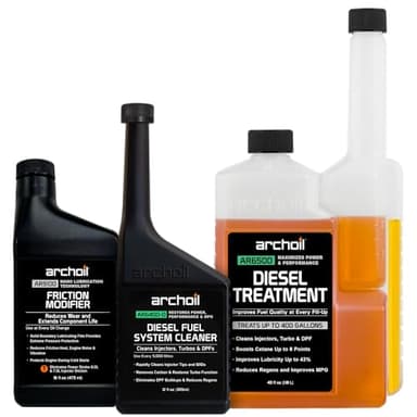 Archoil Ultimate Diesel Kit - AR9100 Friction Modifier (16oz) + AR6500 Diesel Treatment (40oz) + AR6400-D Diesel Fuel System Cleaner (12oz)
