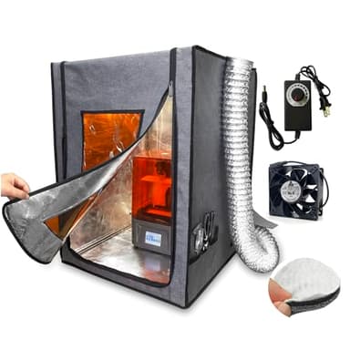 Multifunctional 3D Printer Enclosure w/Adjustable Ventilation Kit Eliminate Odors Tent Cover Compatible with Anycubic Photon Mono, Elegoo Saturn/Mars 3/4 & Creality Halot Series Resin 3D Printer