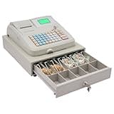 Cash Register for Small Business, Commercial Electronic Cash Register with Cash Drawer Box, Cash Register with Lock, 48 Keys, Digital Display, Pos System for Retail Restaurant Supermarket