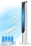 ARLIME Evaporative Air Cooler, Oscillating Tower Fan with Remote, 70° Oscillation, 3 Speeds & 9-Hour Timer, 4 Ice Packs, Swamp Cooler for Room Home Office, 41 Inch