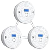 Linsoal Interlinked Smoke Carbon Monoxide Detector Combo, Smoke and CO Detector, 10-Year Battery Powered, Wireless Interconnected Smoke and CO Alarm, Digital Display