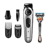 Braun Beard Trimmer BT5260, Hair Clippers for Men, Cordless & Rechargeable, Mini Foil Shaver, Detail Trimmer with Gillette ProGlide Razor
